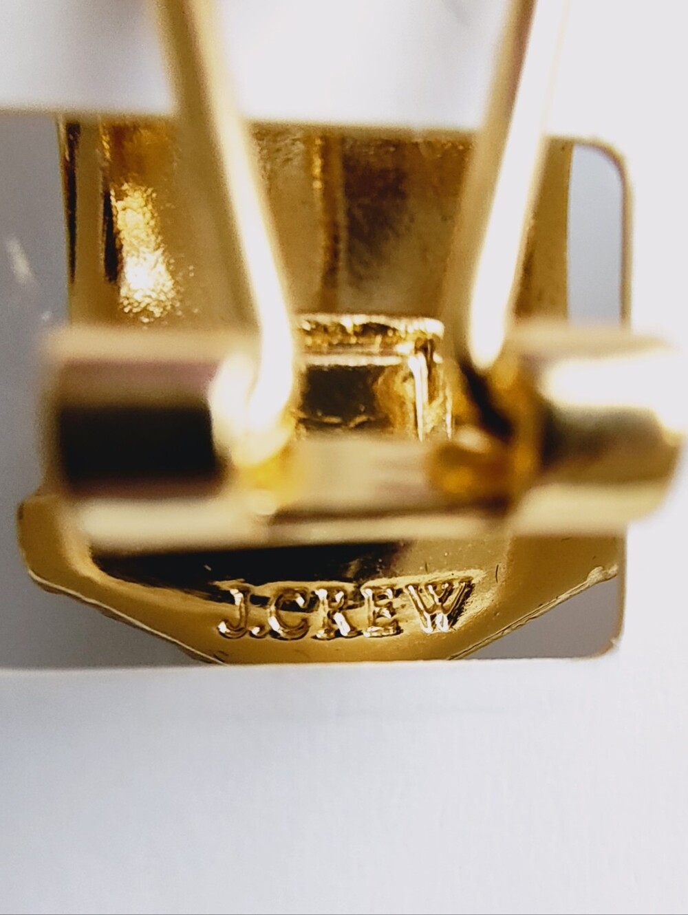 NWT J. Crew Angular Scoop Pave Earrings - Gold - Picture 9 of 9